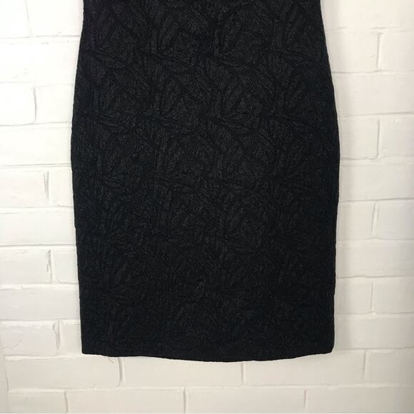 NWT Nicole Miller Collection Off The Shoulder Black Shimmer Dress SAMPLE - Picture 6 of 12